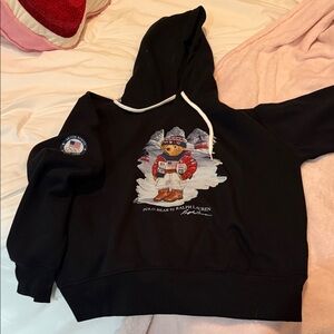 Polo by Ralph Lauren Black Sweater with Bear Design